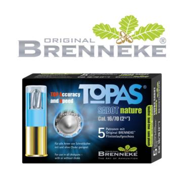 Brenneke Topas Sabot Nature Munition Pour Armes Lisses Akah